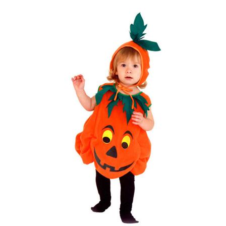 Barn Pumpa Kostym För Halloween Dress Up Party 110