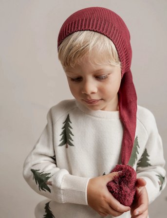 Hanevild Christmas Blouse - Cream - 98