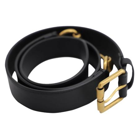 Gucci Vintage, Pre-owned Horsebit Belt in Leather Zwart, Dames, Maat:ONE Size,leer