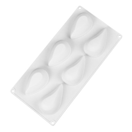 6 Hull Silikon Sjokoladeformer Hjerteform Non-stick Kjøkken B