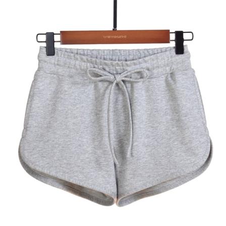 1-pakning bomullsyogashorts dam sommar löpning gym träningsbälteshorts med fickor (grå)