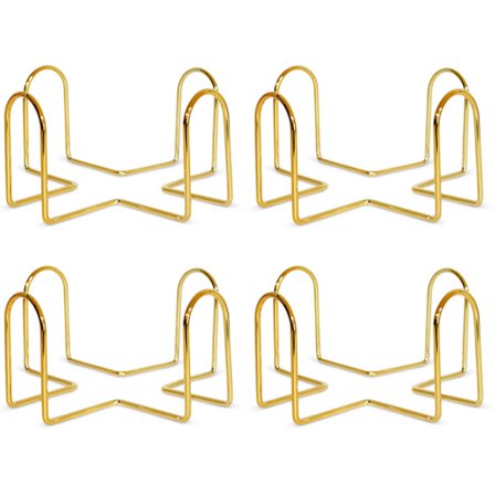 Coaster Holder, 4 stk. Metalholder til firkantede eller runde coastersæt Hjem smedejernshyldedekoration