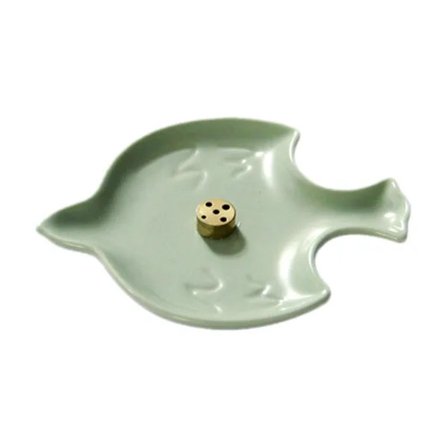 Incense Holder for Sticks Ceramic Ash Catcher for Tea House Hotel Yoga Room