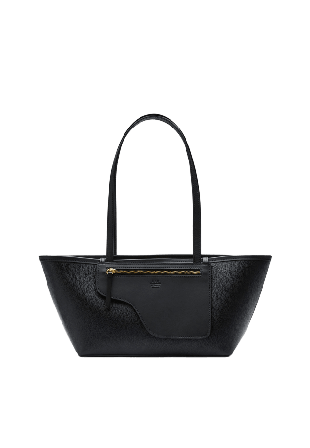 ATP Atelier Gaiba Black Grained Leather/Leather Mini tote bag Handväskor Dam Svart ONESIZE