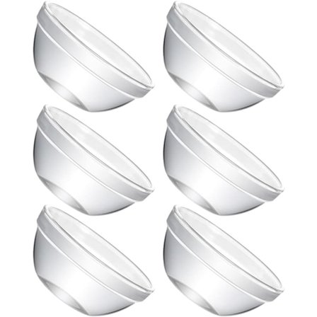 Sæt med 6 Glas Skåle - 3,5 tommer Mini Forberedelses Skåle Serveringsskåle Gla