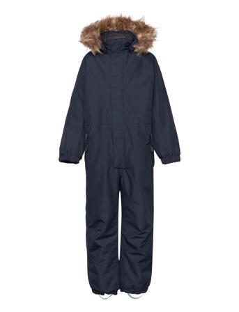 Coverall W. Fake Fur Color Kids Navy