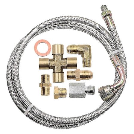 Autodele 90 Grader 41 Tommer Turbo Olie Tilførselsledning Kit T3 T4 T60 T61 T70 1/8pnt-bronze-odl07 (en Styk)