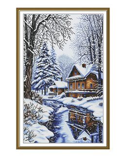 Broderipakke Bilde Vinterskog - Nova Sloboda