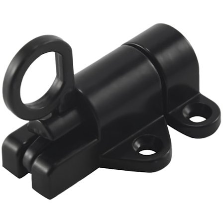 Sikkerhetslås for automatisk vindusport i aluminiumslegering med fjærbelastet dørbolt, svart