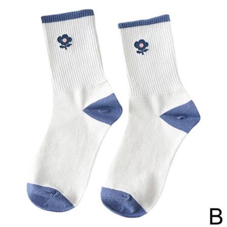 Japansk Ins Style Blue Tide Brand Mid-tube Strumpor High-top Spo