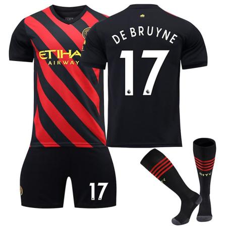 IC 22/23 Manchester City Udebanetrøje nr. 17 Kevin De Bruyne Fodboldtrøje 28 16