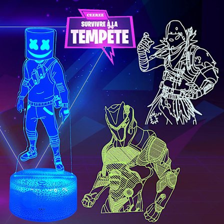 Star Wars nattlampa 3D-lampa, Star Wars-lampa, 3 mönster 3D