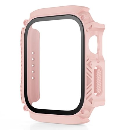 Apple Watch Series 8 (45mm) protective cover with tempered glass - Pink
