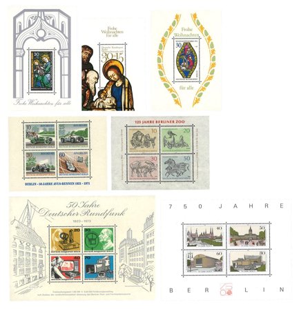 Berlin - 7 forskellige miniark 1969-1987 - Postfrisk
