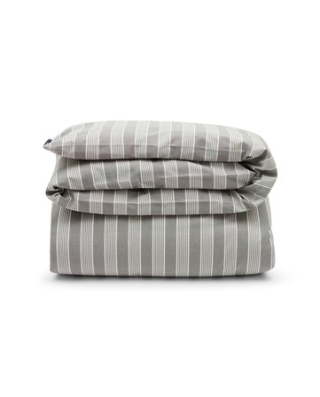 Lexington Striped gray/white lyocell blend duvet cover
