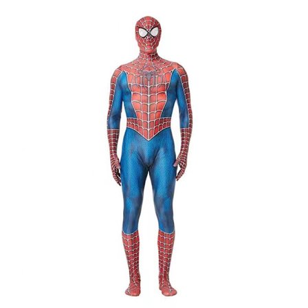 Mub - Seneste udsøgte Spider-Man kostume til Halloween cosplay, rød og sort heldragt til voksne og børn