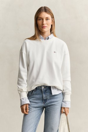 GANT Damen Rundhals-Sweatshirt (M) Weiß