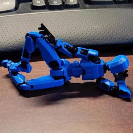 T13 ActionfigurTitan 13 Actionfigur Robot Actionfigur3D-trykt Action Db Black Blue