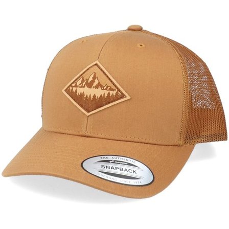 Wild Spirit - Brun trucker Keps - Fir Mountain Patch Caramel Trucker @ Hatstore