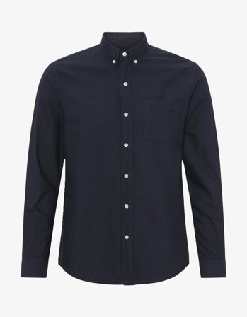 Organic Button Down Shirt - Navy Blue S