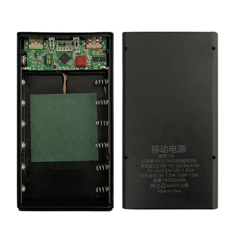 6x18650 Power Bank Shells Cover Mobilt Power Case DIY Shells Förvaringsbox Trådlös laddning/snabbladdningsversion