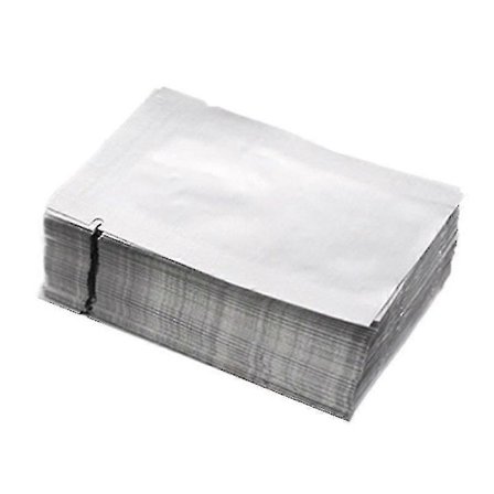100 stk. Sølv Åpen Topp Mylar Folie Aluminiumspose Varmeforsegling Matlagringsposer Aluminiumfolie Vakuumforseglbar Pose