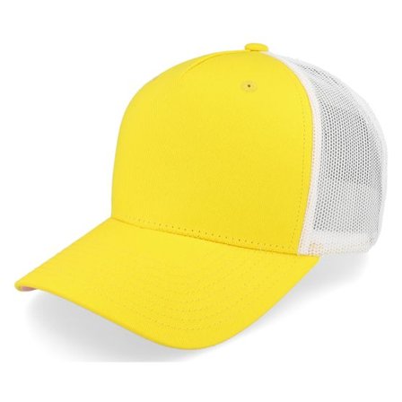 Equip - Gul trucker Keps - Yellow/White/Pink A-frame Trucker @ Hatstore