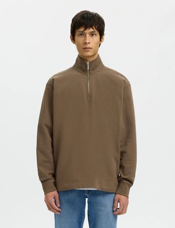 Selected Slhmarc Rib Ls Polo - Brown - L