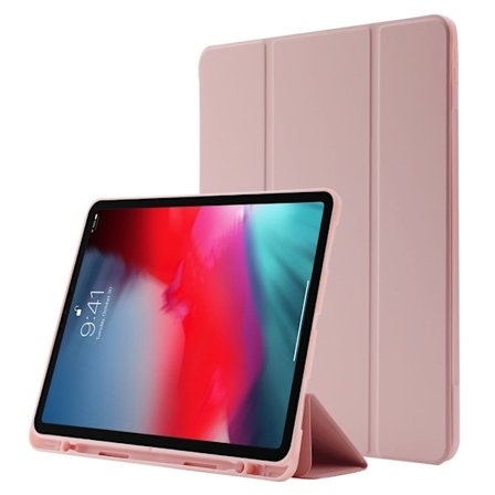 iPad Pro 12.9 (2022) / (2021) / (2020) tredubbelt läderfodral - Roséguld