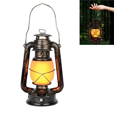 Halloween Retro Flammelampe – USB-genopladelig Hængelygte med Touch-knap, 3 Lystilstande & Flimrende Flamme til Indendørs, Have & Terrasse