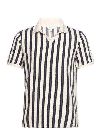 Kudeta Knitwear Short Sleeve Knitted Polos Marineblå Reiss*Betinget Tilbud