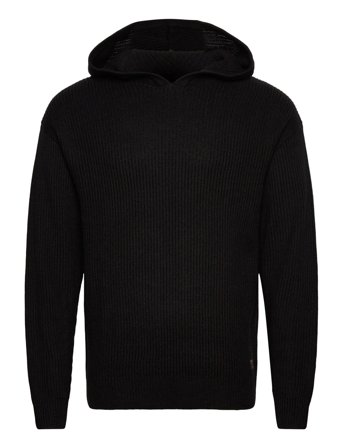 Jack & Jones Jjpannel Knit Hoodie - Black - M