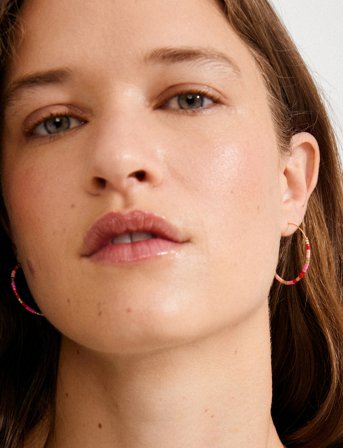 Pilgrim Alison Earrings Pink, Gold-Plated - Pink - ONE SIZE