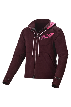 Macna District MC-Hoodie Dam Röd L