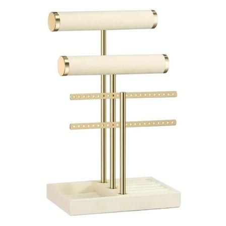 T-formet smykkeholder ringoppbevaring kommode displaystativ