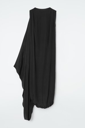 COS Women's Draped Bubble Midi Dress in Black