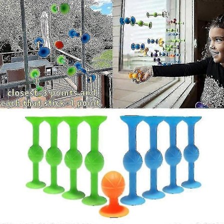 9 stk. Pop Darts Spill Sugekopp Darts Trickshot Stickit Sett Popdarts Innendørs Utendørs Stress