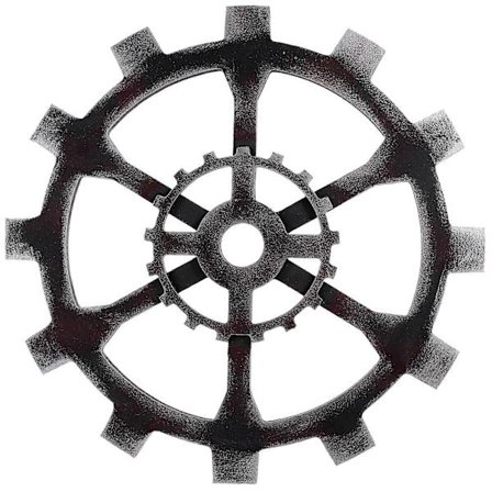 Unik Veggdekor med Tannhjul i Tre (Sett med 3) Vintage Stil