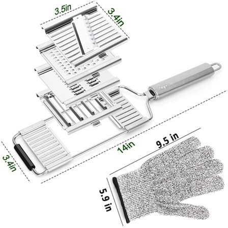 4 i 1 Multifunksjonell grønnsakskjærersett, ostehøvel kål