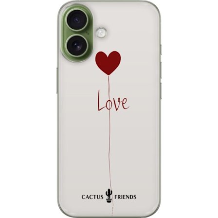 Yhteensopiva Puhelinkuori Apple Apple iPhone 17 Cactus and Friends - Love Balloon Minimal