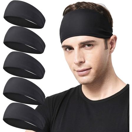 5 ST. Sportspannband for menn Elastiske unisex -hårbånd
