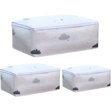 3 stk. PEVA gennemsigtig tøjpose, tøjopbevaringspose tøj