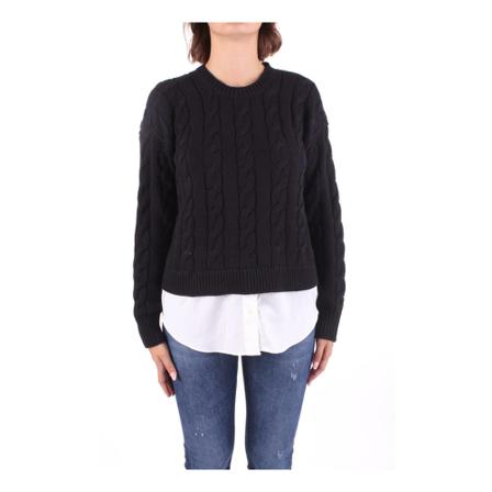 Ralph Lauren Round-neck Strik Sort, Dame Striktrøjer