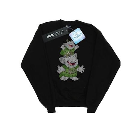 Disney Womens/Ladies Frozen Handstacking Trolls Sweatshirt M Bl Black M