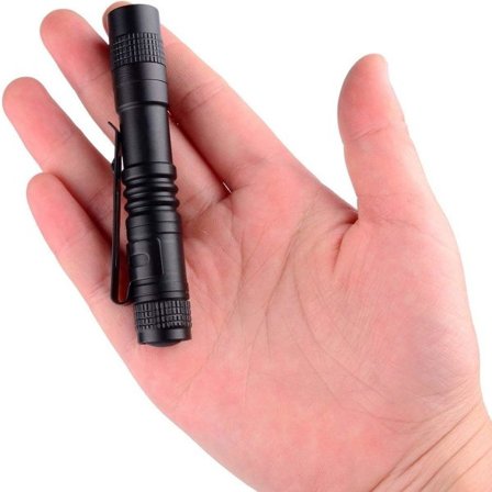 LED Pen Torch Mini Ficklampa - Liten ficklampa (1st, svart)