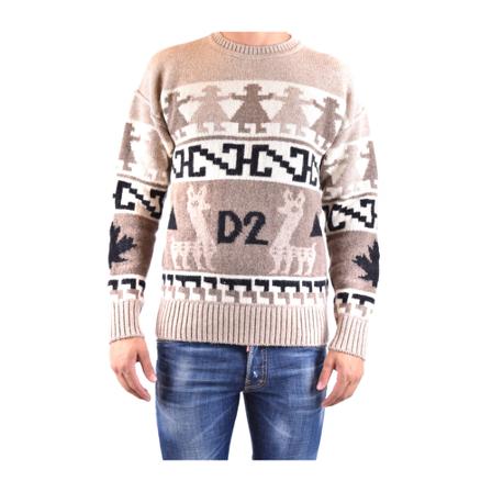 Dsquared2, Knitwear Beżowy, Mężczyzna, Rozmiar: M