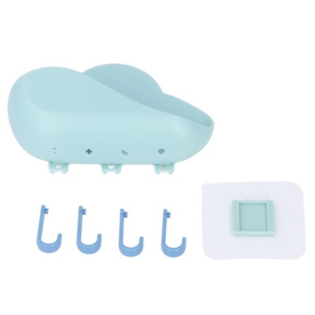 Monikäyttöinen seinäkoukku, vahva liima, naulaton seinäkiinnityskoukku kylpyhuoneeseen, keittiöön, makuuhuoneeseen, sininen