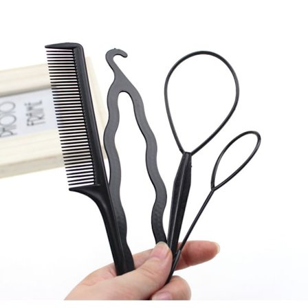 4 st franska flätor Topsy Tail Clip Styling Stick DIY Bun Maker