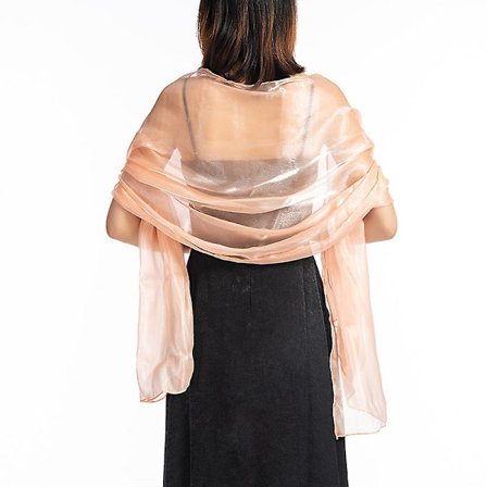 Iridescent Wrap Stole Sjal for Bryllup Brudesvenner Brudepiker & Fester, Rosa
