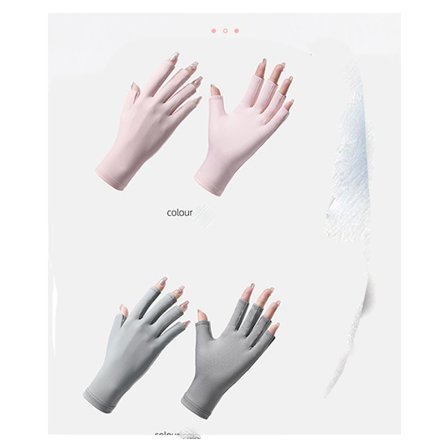 2 par gel neglelys anti-UV handsker, neglebeskyttelse UV handsker